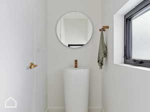 Bathroom with water heater