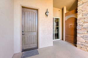 View of doorway to property