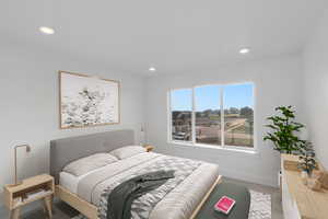 View of carpeted bedroom