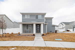 Front of property with a porch