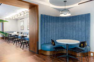 Dining space featuring wood-type flooring