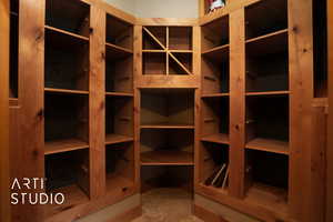 View of spacious closet