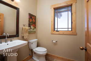 Bathroom featuring toilet and sink