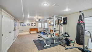 basement weight room area/ rec area