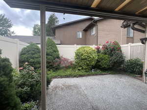 Large covered patio area