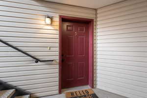 View of doorway to property