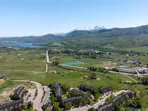 Drone / aerial view of a water and mountain view