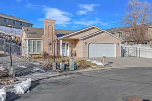 Single story home with a garage in cul-des-sac