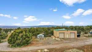 Exterior space with a mountain view