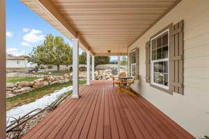 Deck featuring a porch