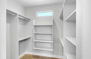 View of walk in closet