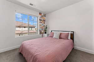 Bedroom featuring carpet flooring