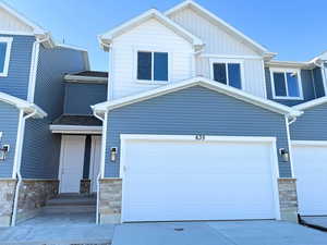 View of front of house featuring a garage