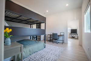 Bedroom featuring light hardwood / wood-style flooring