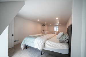 View of carpeted bedroom