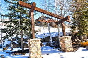 View of snow covered patio