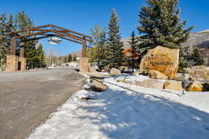 Exterior space with a mountain view