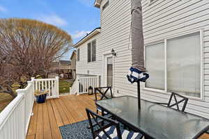 View of wooden deck