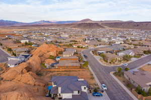 Bird's eye view featuring a mountain view