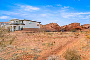 Exterior space featuring a mountain view