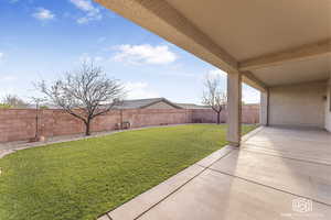 View of yard featuring a patio area