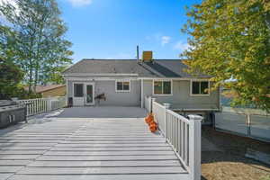 Rear view of house featuring a deck