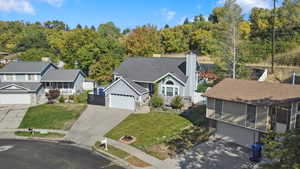 Birds eye view of property