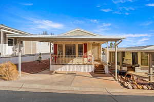 Manufactured / mobile home with a porch