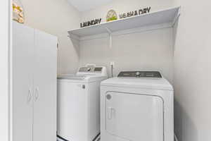 Laundry room with independent washer and dryer