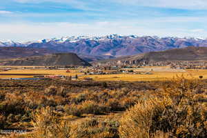 Mountain view featuring a rural view