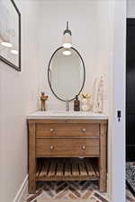 Bathroom featuring vanity