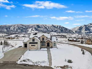 View of mountain and ski resort