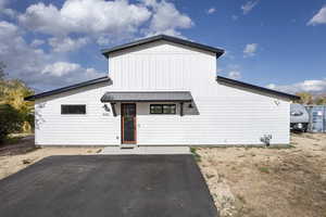 View of front facade featuring a patio