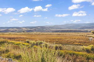 Mountain view with a rural view