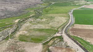 Aerial view of property's location with rural landscape