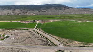 Mountain view with rural landscape