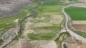Aerial view of property's location with rural landscape