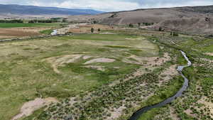 Mountain view with rural landscape