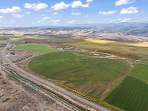 Aerial view featuring a mountain view and a rural view