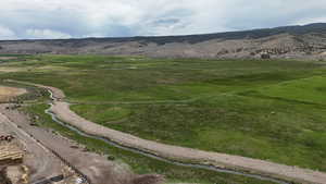 View of mountain background with rural landscape