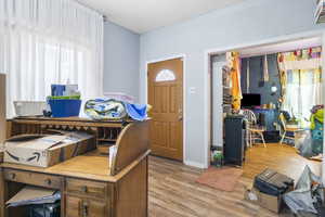 Office featuring light hardwood / wood-style flooring