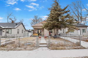 View of front of property with a porch