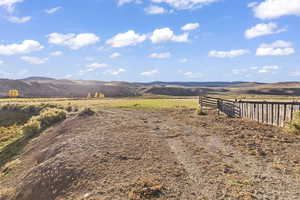 View of mountain feature with a rural view