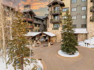 View of snow covered property