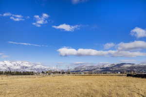 Mountain view featuring a rural view