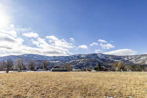 Mountain view featuring a rural view