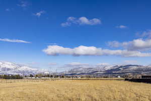 Mountain view featuring a rural view