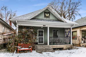 View of front facade with covered porch