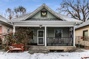 View of front of home with covered porch