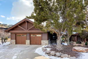 Craftsman inspired home with a garage